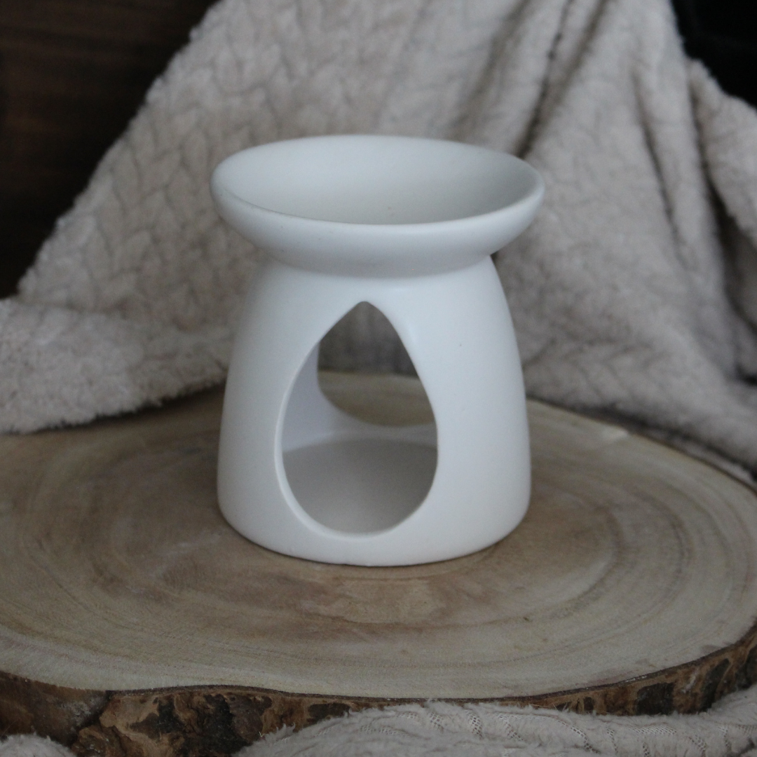 Brûle Parfum Ovale - brûle parfum blanc mate